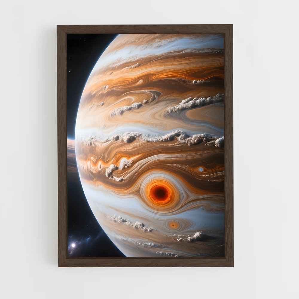 Poster Jupiter superbe tempête rouge captivante – affiche Système solaire (vue 5)